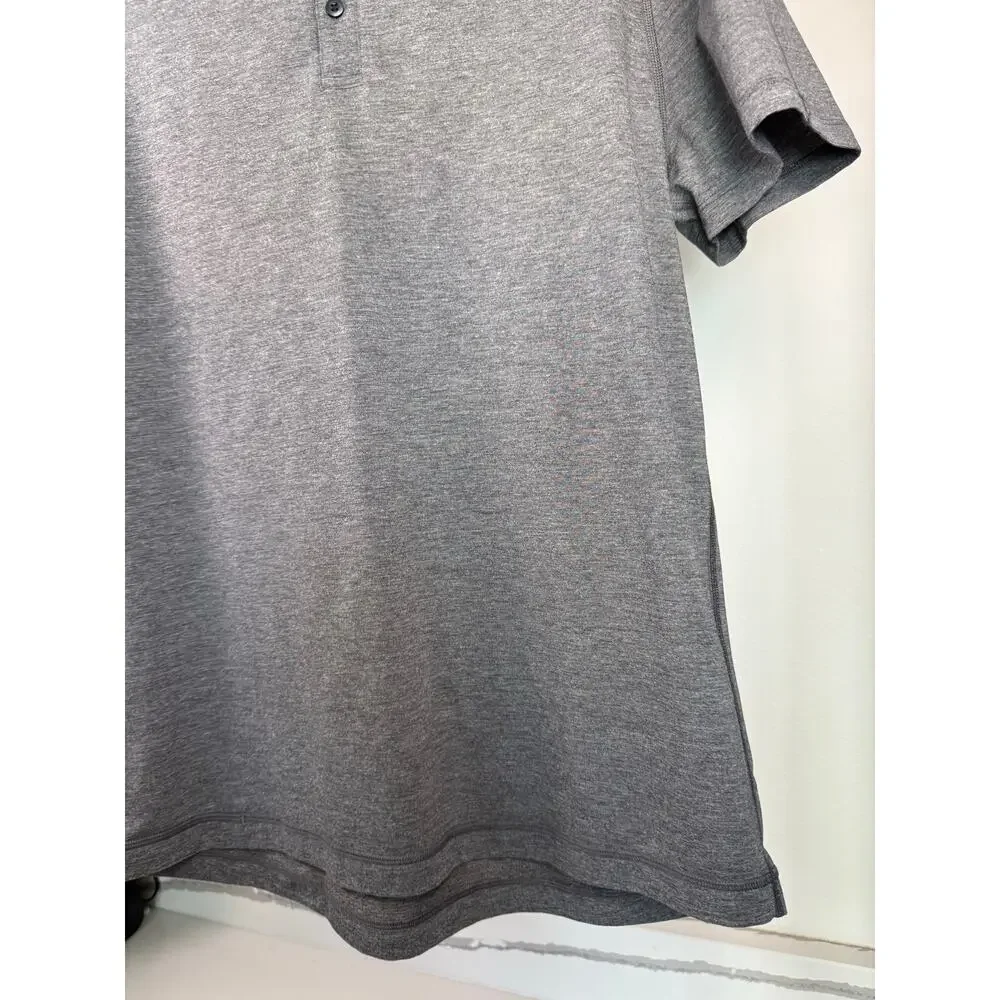 Lululemon Men’s Gray Seamless‎ Performance Polo Short Sleeve Shirt Large